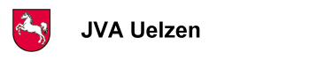 Wappen Niedersachsen mit Schriftzug JVA Uelzen